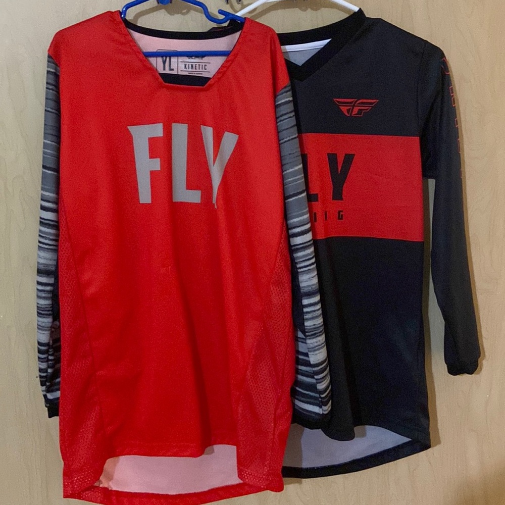 2 size large boys Fly racing jersey’s jersey